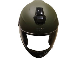 Steelbird SBH-11 ZOOM Motorbike Helmet  (MAT BATTLE GREEN)